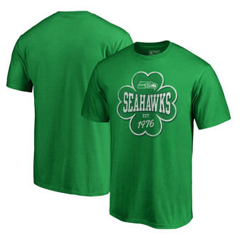 Seattle Seahawks Pro Line by Fanatics Branded St. Patrick's Day Emerald Isle Big and Tall T-Shirt Gr