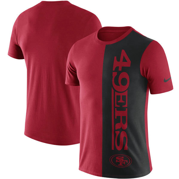 San Francisco 49ers Coin Flip Tri-Blend T-Shirt - ScarletBlack