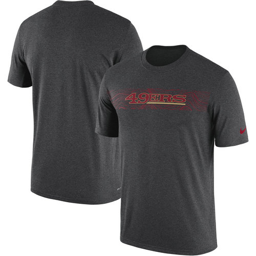San Francisco 49ers Heathered Charcoal Sideline Seismic Legend T-Shirt