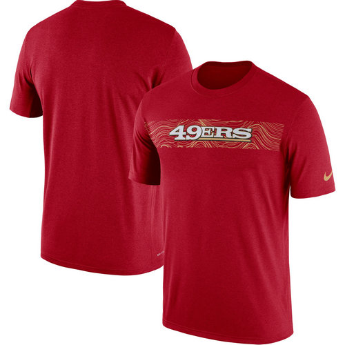 San Francisco 49ers Scarlet Sideline Seismic Legend T-Shirt