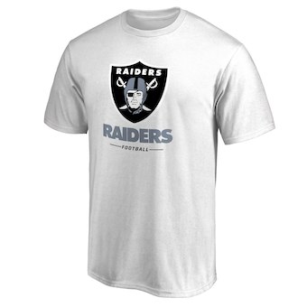 Oakland Raiders Pro Line by Fanatics Branded White Team Lockup T-Shirt