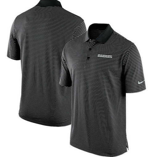 Oakland Raiders Team Stadium Performance Polo - Black