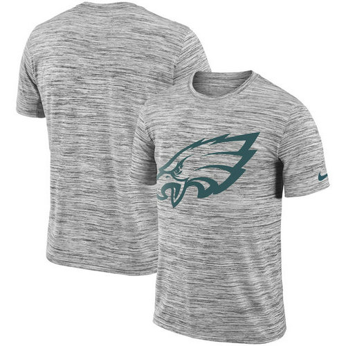 Philadelphia Eagles Heathered Black Sideline Legend Velocity Travel Performance T-Shirt