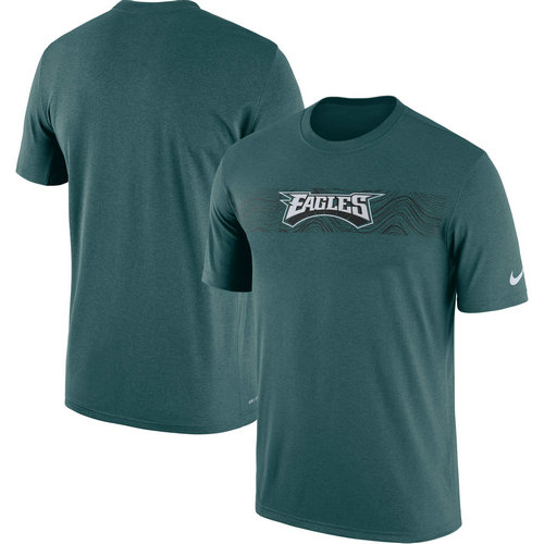 Philadelphia Eagles Midnight Green Sideline Seismic Legend T-Shirt