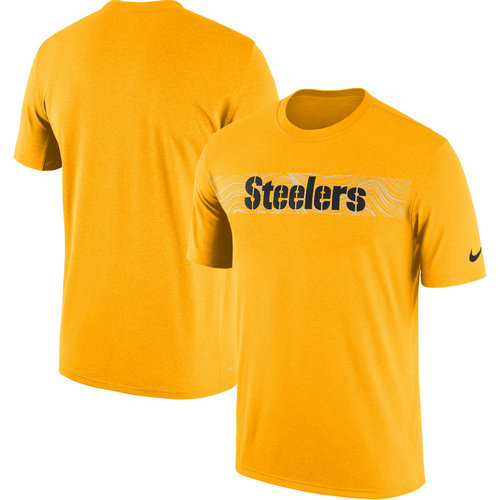 Pittsburgh Steelers Gold Sideline Seismic Legend T-Shirt