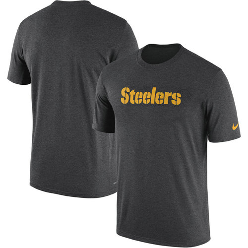 Pittsburgh Steelers Heathered Charcoal Sideline Seismic Legend T-Shirt