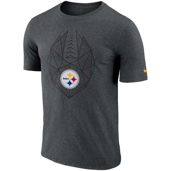 Pittsburgh Steelers Heathered Charcoal Fan Gear Icon Performance T-Shirt