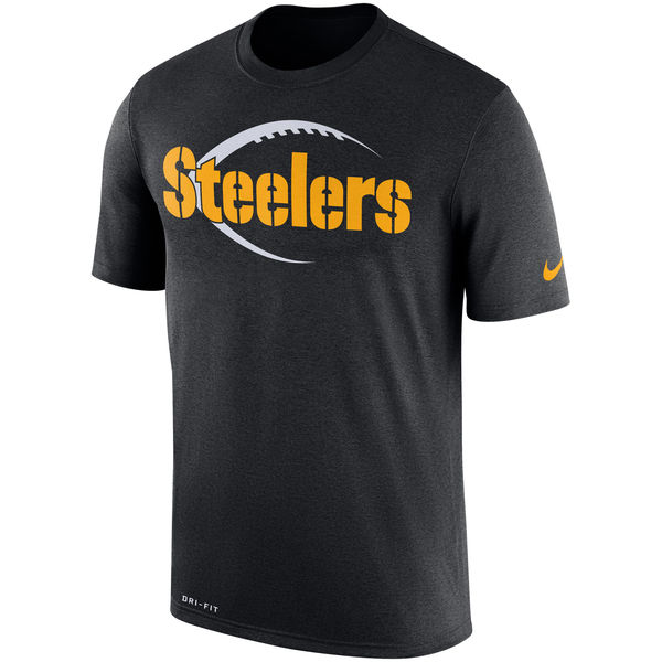 Pittsburgh Steelers Black Legend Icon Logo Performance T-Shirt