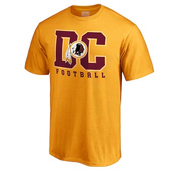 Washington Redskins Pro Line Gold Hometown Collection DC Football T-Shirt