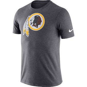Washington Redskins Heather Charcoal Essential Logo Dri-FIT Cotton T-Shirt
