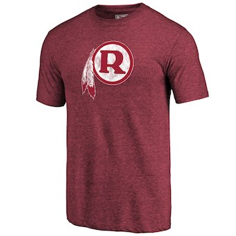 Washington Redskins Fanatics Branded Burgundy Throwback Logo Tri-Blend T-Shirt