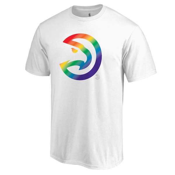Atlanta Hawks White Fanatics Branded Team Pride V-Neck T-Shirt