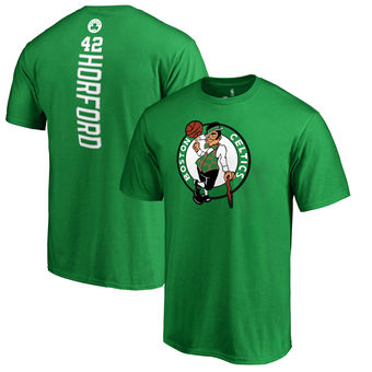 Boston Celtics 42 Al Horford Kelly Green Backer Name & Number T-Shirt