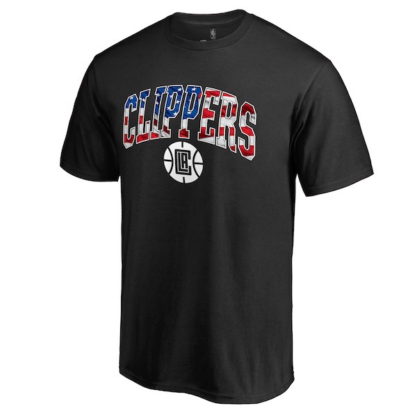 LA Clippers Black Banner Wave T-Shirt