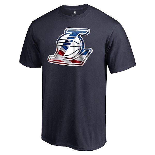 Los Angeles Lakers Fanatics Branded Navy Personalized Name and Number Banner Wave T-Shirt