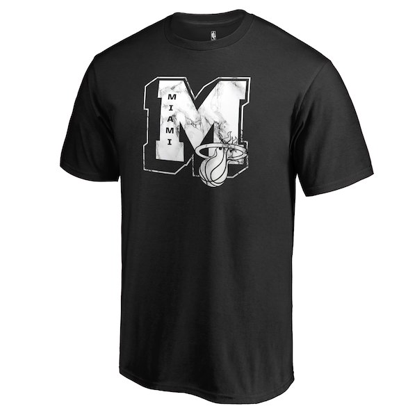 Miami Heat Fanatics Branded Black Letterman T-Shirt