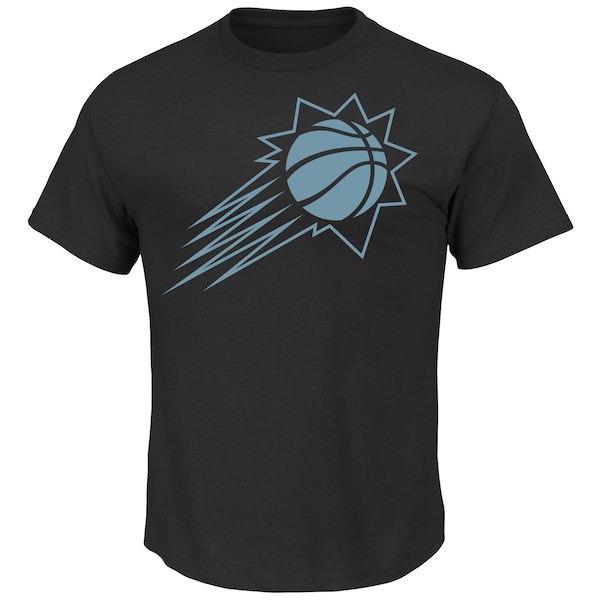 Phoenix Suns Majestic Black Tek Patch Reflective T-Shirt
