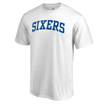 Philadelphia 76ers Fanatics Branded White Primary Wordmark T-Shirt
