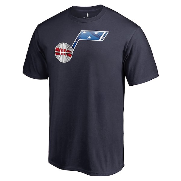 Utah Jazz Fanatics Branded Navy Personalized Name and Number Banner Wave T-Shirt
