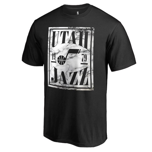 Utah Jazz Fanatics Branded Black Court Vision T-Shirt