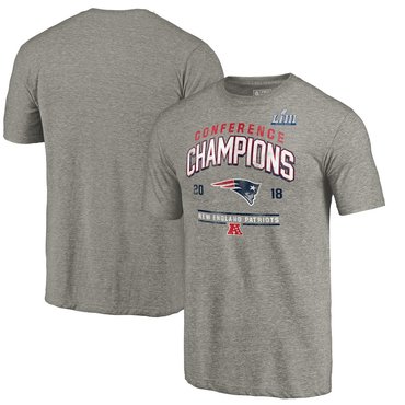 New England Patriots Pro Line by Fanatics Branded 2018 AFC Champions Halfback Sweep Tri Blend T-Shir