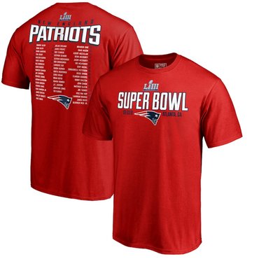 New England Patriots Pro Line by Fanatics Branded Super Bowl LIII Bound Safety Blitz Roster T-Shirt