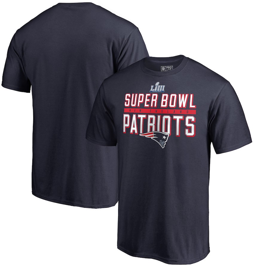New England Patriots Pro Line by Fanatics Branded Super Bowl LIII Bound Ball Control T-Shirt Navy