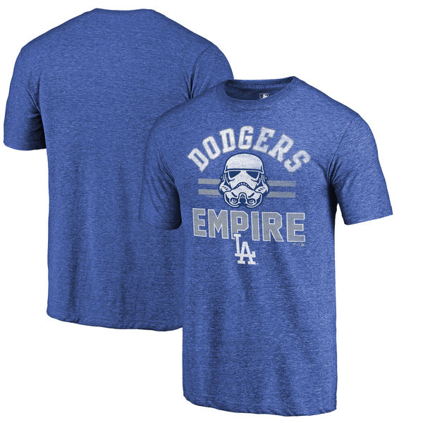 Los Angeles Dodgers Fanatics Branded Royal MLB Star Wars Empire Tri-Blend T-Shirt