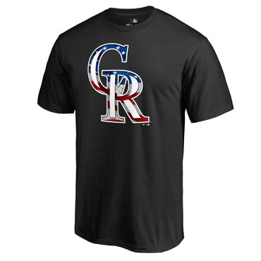 Colorado Rockies Black Banner Wave II T Shirt