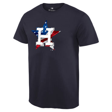 Houston Astros Navy Banner Wave T Shirt