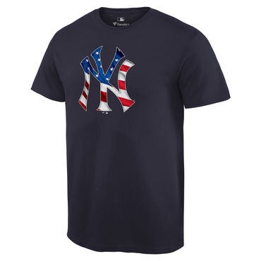 New York Yankees Navy Banner Wave T Shirt