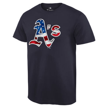 Oakland Athletics Navy Banner Wave T Shirt