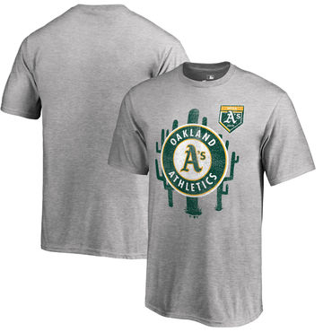 Oakland Athletics Fanatics Branded 2018 MLB Spring Training Vintage T Shirt Heather Gray