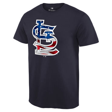 St. Louis Cardinals Navy Banner Wave T Shirt