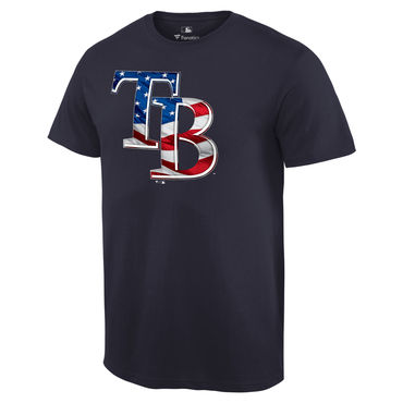 Tampa Bay Rays Navy Banner Wave T Shirt