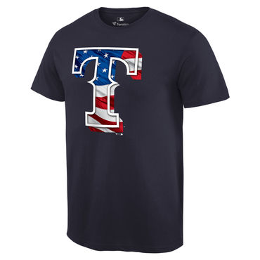 Texas Rangers Navy Big & Tall Banner Wave T Shirt