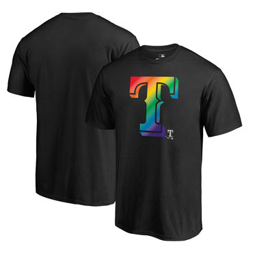 Texas Rangers Fanatics Branded Pride Black T Shirt