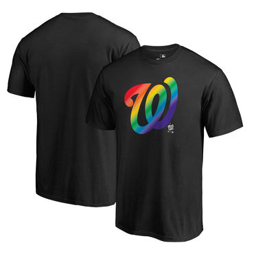 Washington Nationals Fanatics Branded Pride Black T Shirt