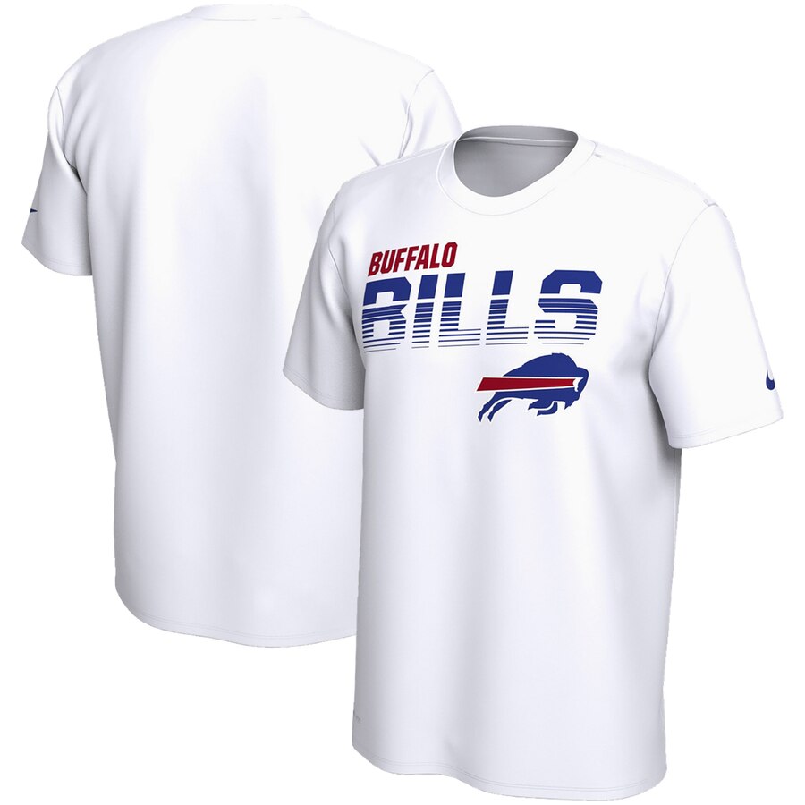 Buffalo Bills Sideline Line of Scrimmage Legend Performance T Shirt White