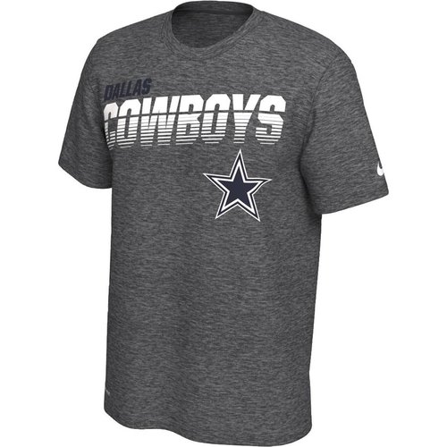 Dallas Cowboys Sideline Line of Scrimmage Legend Performance T Shirt Heathered Charcoal