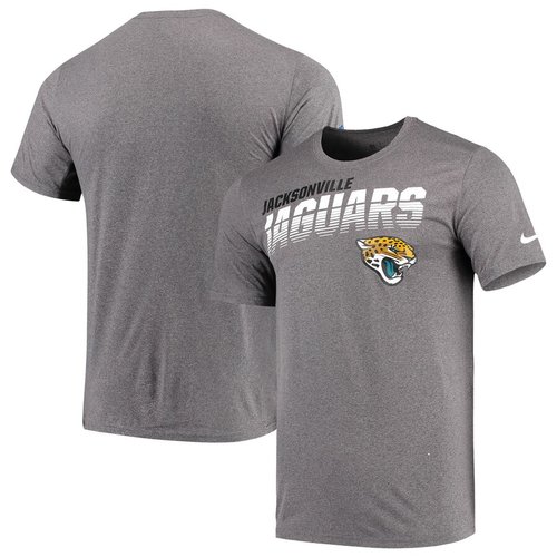 Jacksonville Jaguars Sideline Line of Scrimmage Legend Performance T Shirt Heathered Gray