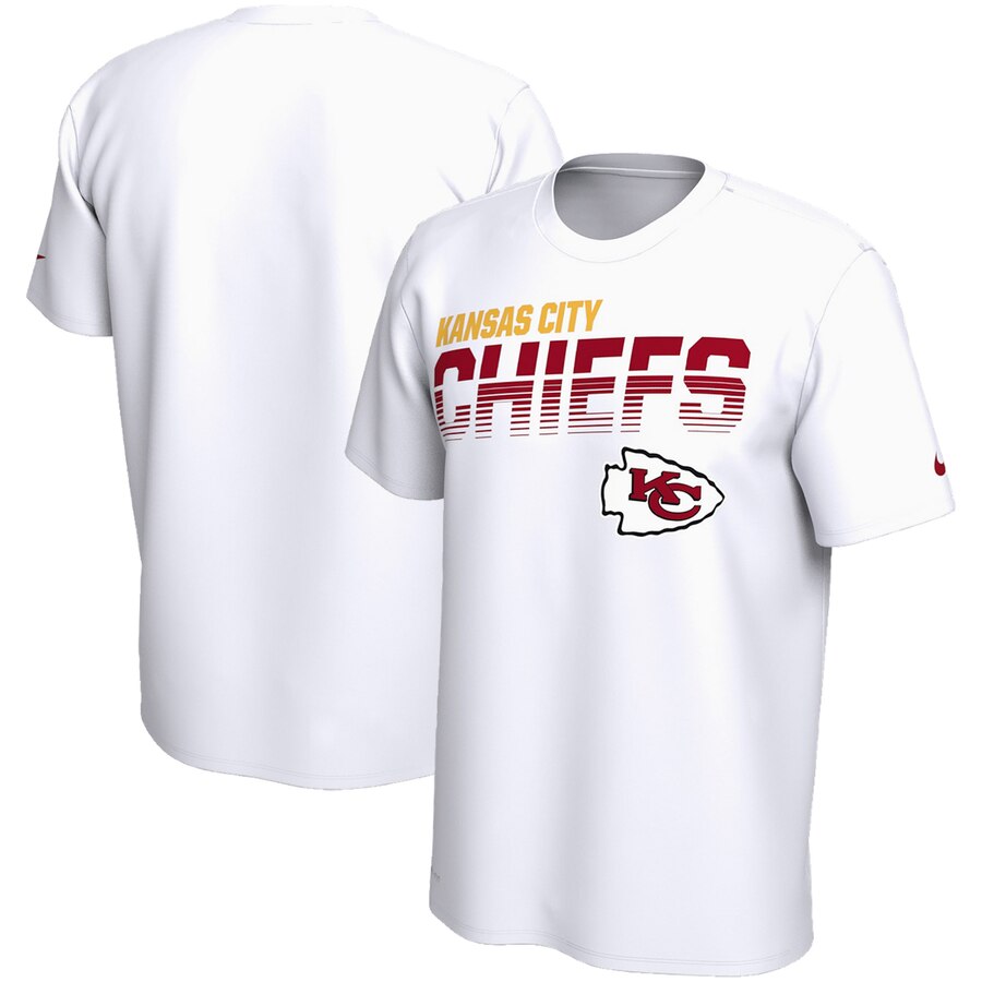 Kansas City Chiefs Sideline Line of Scrimmage Legend Performance T Shirt White