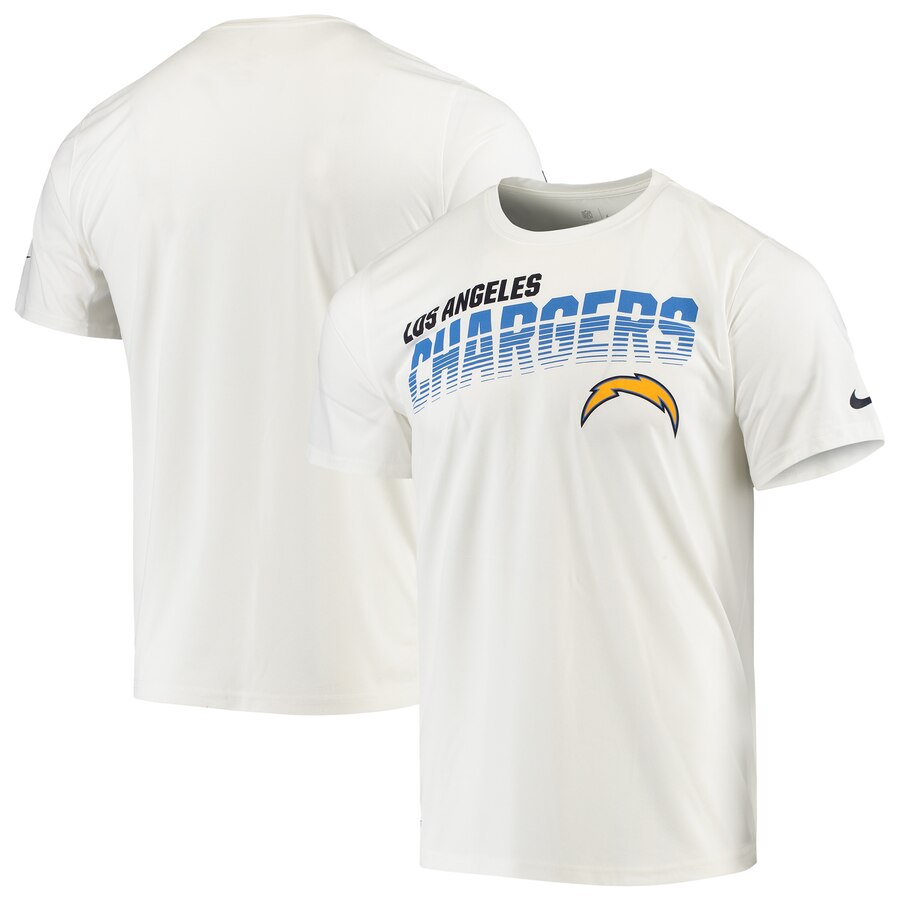 Los Angeles Chargers Sideline Line of Scrimmage Legend Performance T Shirt White