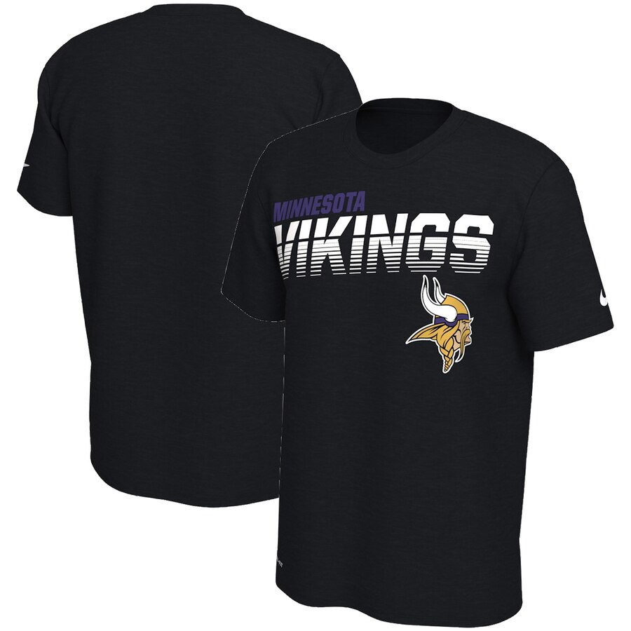 Minnesota Vikings Sideline Line of Scrimmage Legend Performance T Shirt Black