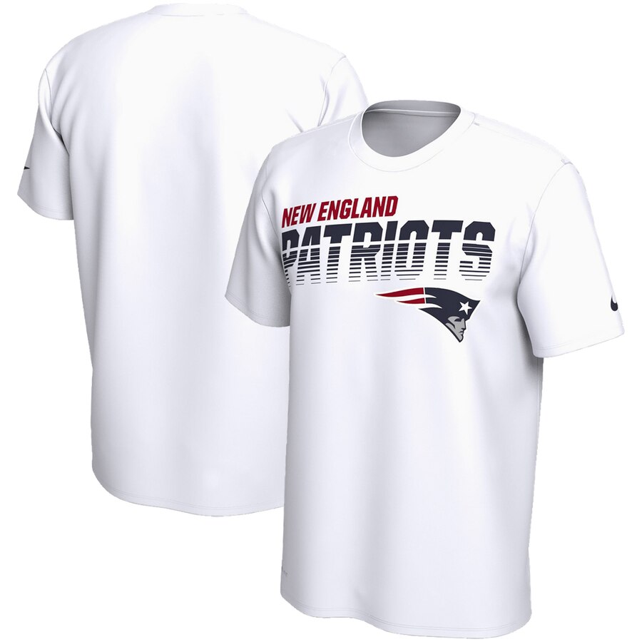 New England Patriots Sideline Line of Scrimmage Legend Performance T Shirt White