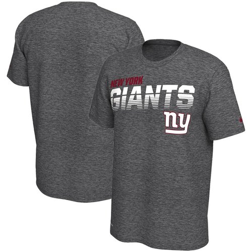 New York Giants Sideline Line of Scrimmage Legend Performance T Shirt Heathered Gray