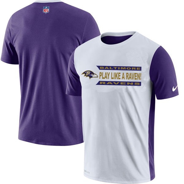 Baltimore Ravens Performance T Shirt White