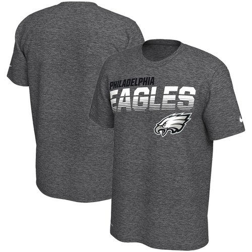 Philadelphia Eagles Sideline Line of Scrimmage Legend Performance T Shirt Heathered Gray