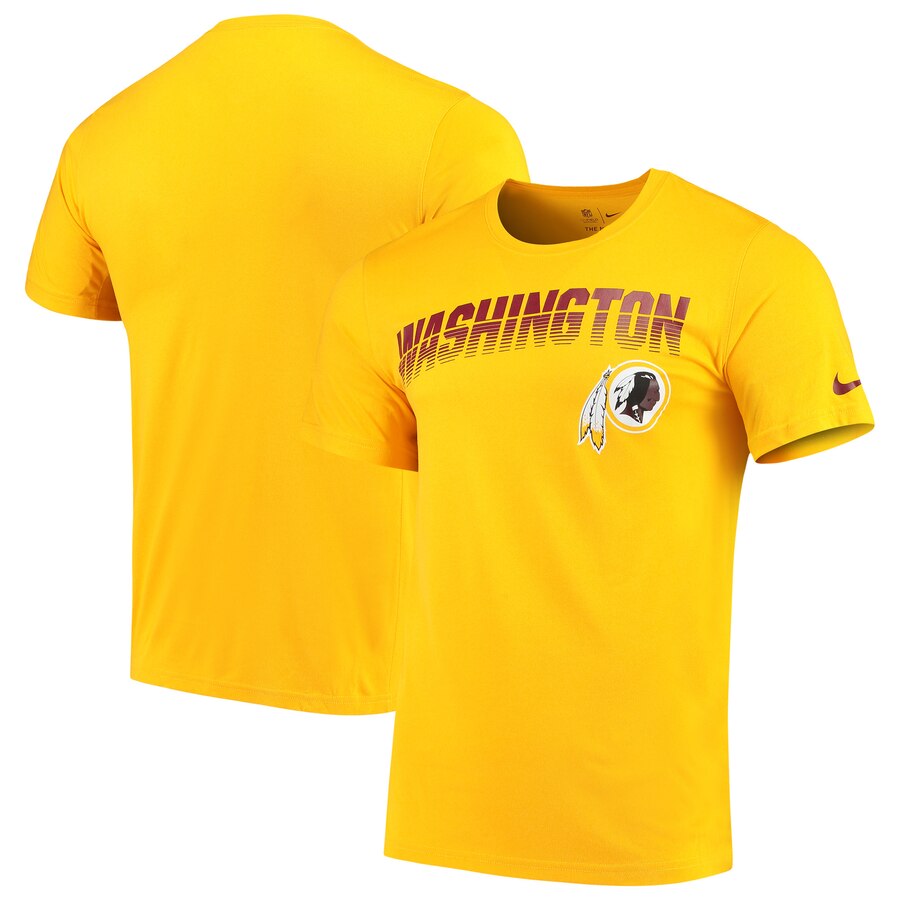 Washington Redskins Sideline Line of Scrimmage Legend Performance T Shirt Gold