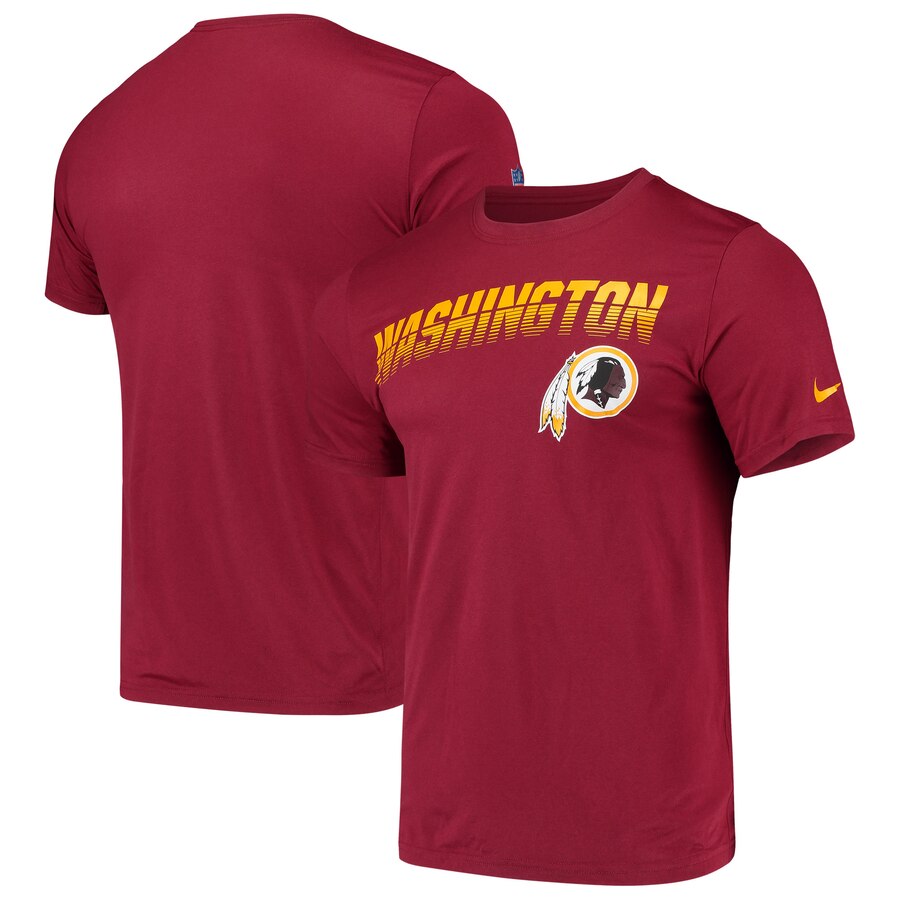 Washington Redskins Sideline Line of Scrimmage Legend Performance T Shirt Burgundy